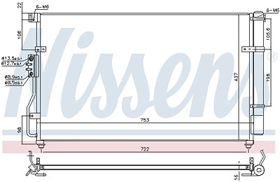 Nissens Kondensator, Klimaanlage [Hersteller-Nr. 940629] für Kia von NISSENS