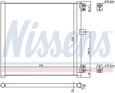 Nissens Kondensator, Klimaanlage [Hersteller-Nr. 940704] für Porsche von NISSENS