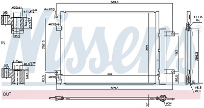 Nissens Kondensator, Klimaanlage [Hersteller-Nr. 940733] für Opel von NISSENS