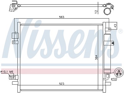 Nissens Kondensator, Klimaanlage [Hersteller-Nr. 940789] für Nissan von NISSENS