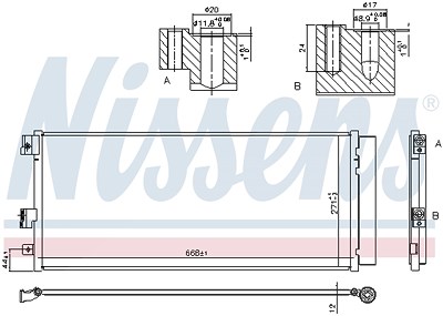Nissens Kondensator, Klimaanlage [Hersteller-Nr. 940791] für Opel von NISSENS