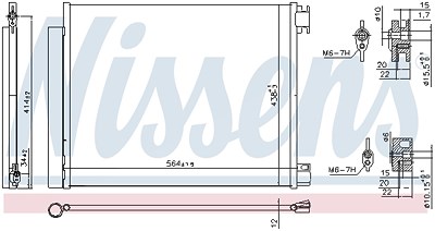 Nissens Kondensator, Klimaanlage [Hersteller-Nr. 941060] für Renault von NISSENS