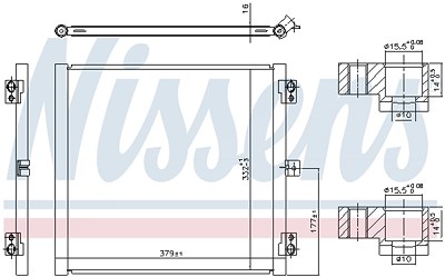 Nissens Kondensator, Klimaanlage [Hersteller-Nr. 941079] für Porsche von NISSENS