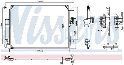 Nissens Kondensator, Klimaanlage [Hersteller-Nr. 941208] für Mercedes-Benz von NISSENS