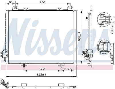 Nissens Kondensator, Klimaanlage [Hersteller-Nr. 94285] für Mercedes-Benz von NISSENS