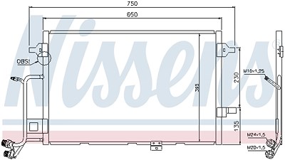 Nissens Kondensator, Klimaanlage [Hersteller-Nr. 94430] für Audi von NISSENS