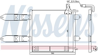 Nissens Kondensator, Klimaanlage [Hersteller-Nr. 94443] für Seat, VW von NISSENS