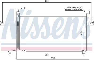 Nissens Kondensator, Klimaanlage [Hersteller-Nr. 94498] für Nissan von NISSENS