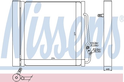 Nissens Kondensator, Klimaanlage [Hersteller-Nr. 94543] für Smart von NISSENS