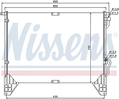 Nissens Kondensator, Klimaanlage [Hersteller-Nr. 94643] für Ssangyong von NISSENS