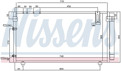 Nissens Kondensator, Klimaanlage [Hersteller-Nr. 94795] für Toyota von NISSENS