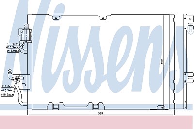 Nissens Kondensator, Klimaanlage [Hersteller-Nr. 94807] für Opel von NISSENS