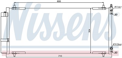 Nissens Kondensator, Klimaanlage [Hersteller-Nr. 94830] für Citroën, Peugeot von NISSENS