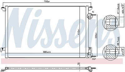 Nissens Kondensator, Klimaanlage [Hersteller-Nr. 94852] für Opel von NISSENS