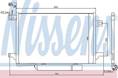 Nissens Kondensator, Klimaanlage [Hersteller-Nr. 94910] für Mercedes-Benz von NISSENS