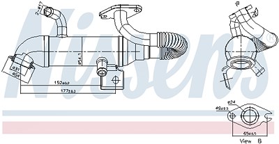 Nissens Kühler, Abgasrückführung [Hersteller-Nr. 989408] für Ford von NISSENS