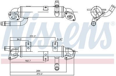 Nissens Kühler, Abgasrückführung [Hersteller-Nr. 989417] für Ford, Seat, VW von NISSENS