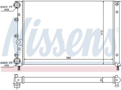 Nissens Kühler, Motorkühlung [Hersteller-Nr. 60052] für Alfa Romeo von NISSENS