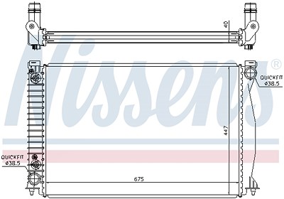 Nissens Kühler, Motorkühlung [Hersteller-Nr. 60328] für Audi von NISSENS