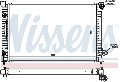 Nissens Kühler, Motorkühlung [Hersteller-Nr. 60424] für Audi von NISSENS