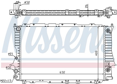 Nissens Kühler, Motorkühlung [Hersteller-Nr. 60477] für Audi von NISSENS