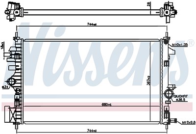 Nissens Kühler, Motorkühlung [Hersteller-Nr. 606047] für Opel von NISSENS