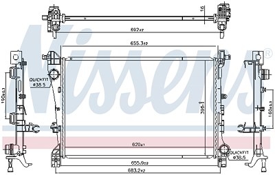 Nissens Kühler, Motorkühlung [Hersteller-Nr. 606441] für Fiat von NISSENS