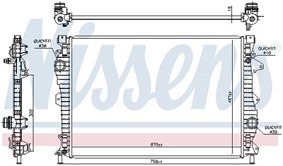 Nissens Kühler, Motorkühlung [Hersteller-Nr. 606681] für Land Rover von NISSENS