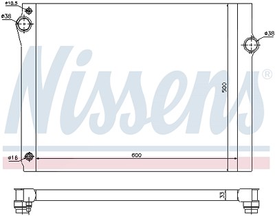 Nissens Kühler, Motorkühlung [Hersteller-Nr. 60768] für Alpina, BMW von NISSENS