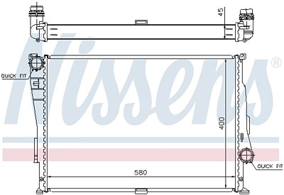 Nissens Kühler, Motorkühlung [Hersteller-Nr. 60806] für Alpina, BMW von NISSENS