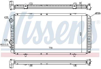 Nissens Kühler, Motorkühlung [Hersteller-Nr. 61390A] für Citroën, Fiat, Peugeot von NISSENS
