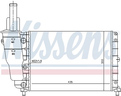 Nissens Kühler, Motorkühlung [Hersteller-Nr. 61856] für Fiat, Lancia von NISSENS