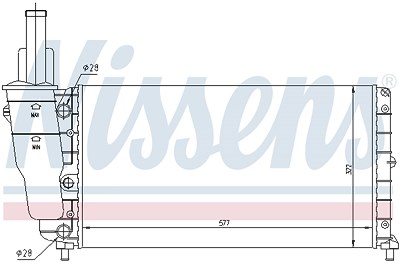 Nissens Kühler, Motorkühlung [Hersteller-Nr. 61858] für Fiat, Lancia von NISSENS