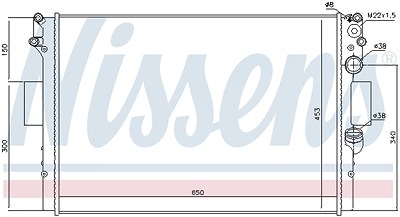 Nissens Kühler, Motorkühlung [Hersteller-Nr. 61985] für Iveco von NISSENS