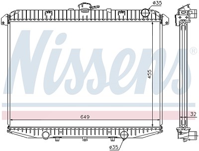 Nissens Kühler, Motorkühlung [Hersteller-Nr. 62070A] für Ford, Nissan von NISSENS