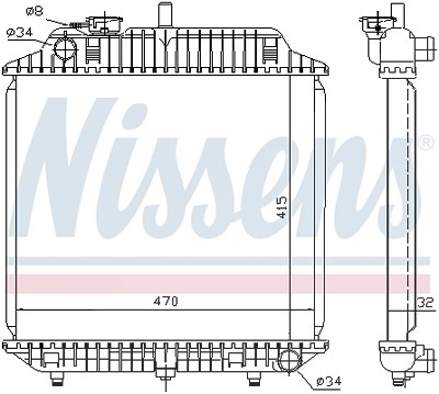 Nissens Kühler, Motorkühlung [Hersteller-Nr. 62516] für Mercedes-Benz von NISSENS