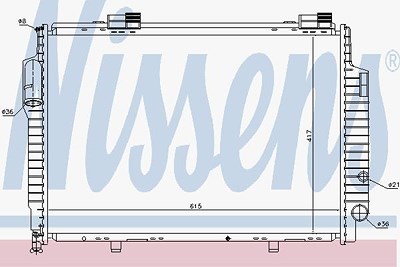 Nissens Kühler, Motorkühlung [Hersteller-Nr. 62616] für Chrysler, Mercedes-Benz von NISSENS