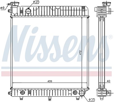 Nissens Kühler, Motorkühlung [Hersteller-Nr. 62632] für Mercedes-Benz von NISSENS