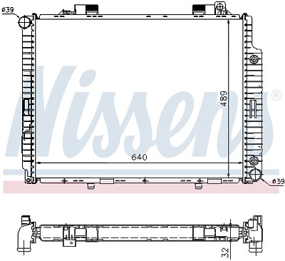 Nissens Kühler, Motorkühlung [Hersteller-Nr. 62665A] für Mercedes-Benz von NISSENS