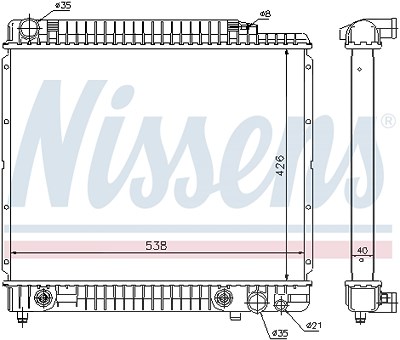 Nissens Kühler, Motorkühlung [Hersteller-Nr. 62724A] für Mercedes-Benz von NISSENS
