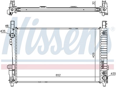 Nissens Kühler, Motorkühlung [Hersteller-Nr. 62799A] für Mercedes-Benz von NISSENS