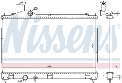 Nissens Kühler, Motorkühlung [Hersteller-Nr. 628967] für Mitsubishi von NISSENS