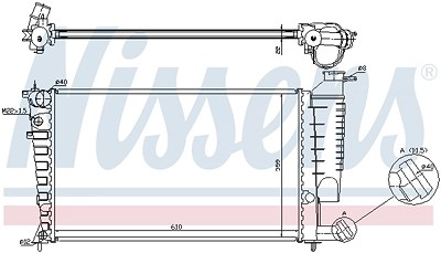 Nissens Kühler, Motorkühlung [Hersteller-Nr. 635181] für Citroën von NISSENS