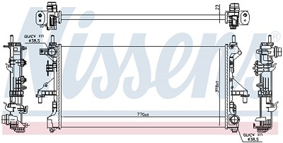 Nissens Kühler, Motorkühlung [Hersteller-Nr. 63568] für Fiat von NISSENS