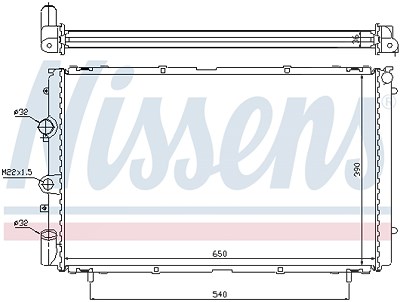 Nissens Kühler, Motorkühlung [Hersteller-Nr. 63796] für Opel, Renault von NISSENS
