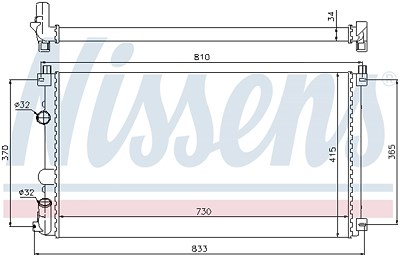 Nissens Kühler, Motorkühlung [Hersteller-Nr. 63819] für Opel von NISSENS