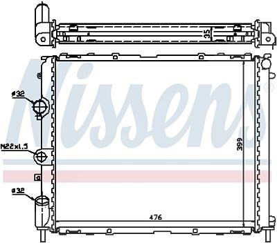 Nissens Kühler, Motorkühlung [Hersteller-Nr. 63855A] für Renault von NISSENS
