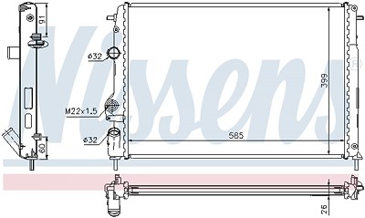 Nissens Kühler, Motorkühlung [Hersteller-Nr. 63896A] für Renault von NISSENS