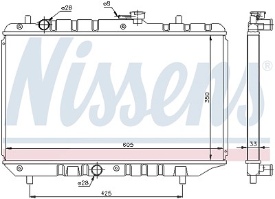 Nissens Kühler, Motorkühlung [Hersteller-Nr. 64154] für Suzuki von NISSENS