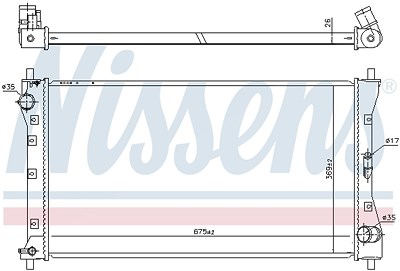 Nissens Kühler, Motorkühlung [Hersteller-Nr. 64256] für Fiat, Suzuki von NISSENS